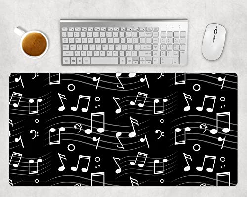 Musik Mauspad XXL, Schreibtischunterlage Groß, Mousepad Rutschfest, Gamer Maus Pad, Gaming PC Computer Zubehör, Schreibtisch Matte, Büro Deko (60x35cm) von PlimPlom