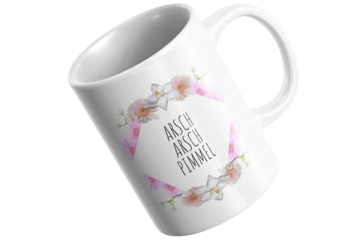 Tasse Mit Lustigen Spruch Arsch Arsch Pimmel - Beidseitig Bedruckt - Sarkasmus Tasse Für Die Arbeit Büro Oder Zuhause - Lustige Kaffeetasse Als Geschenk Idee von PlimPlom