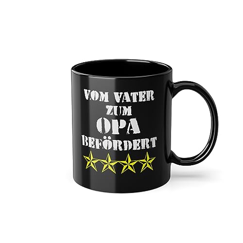 Werdender Opa Tasse Mit Spruch Schwarz - Großvater Kaffeetasse - Beidseitig Bedruckt - Kaffeebecher - Küche Zubehör - Teetasse - Bürotasse - Geschenk Idee von PlimPlom