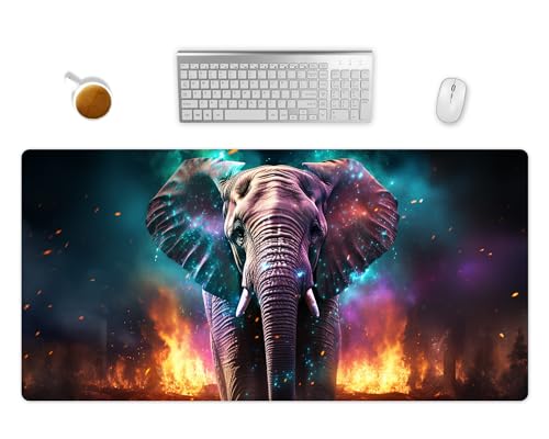 XXL Mauspad Epic Elefant - Schreibtischunterlage - Mousepad Groß - Schreibtisch Matte In 2 Größen - Rutschfest Und Wasserfest (80x40cm) von PlimPlom