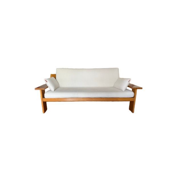 3-Sitzer Sofa aus massivem Eichenholz, Plinio il Giovane von Plinio il Giovane
