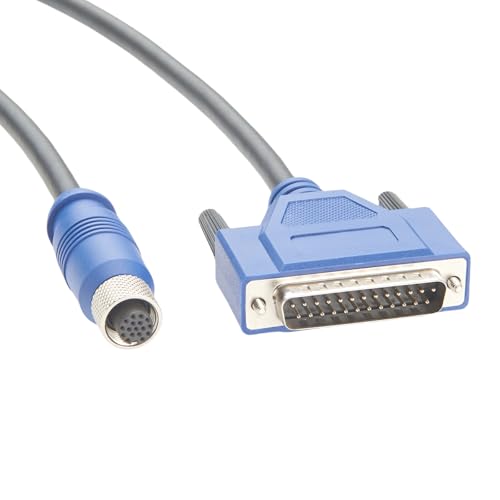 M12 17-poliges auf DB25-Anschlusskabel, hochflexibles D-Sub 25-poliges GPIO-Kabel, kompatibel mit Datalogic Matrix CAB-DS03-S CAB-DS05-S M12-IP67 auf CBX 93A050059 für Barcode-Scanner (3m/9,84Fuß) von Plinkwirekb