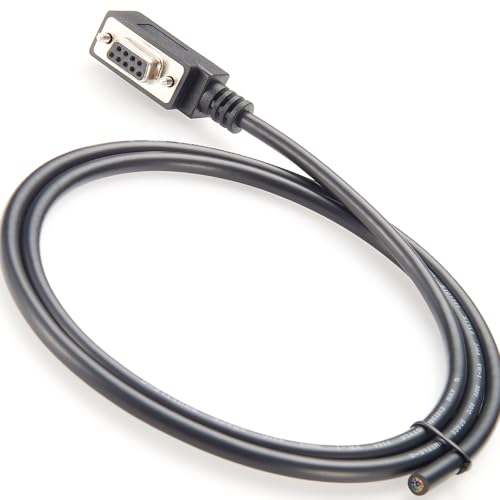 Plinkwirekb 9-poliges 9-poliges serielles D-Sub RS232 Kabel rechts / links gewinkelt 90 Grad Low Profile mit offenem Ende 105 cm (nach oben) von Plinkwirekb
