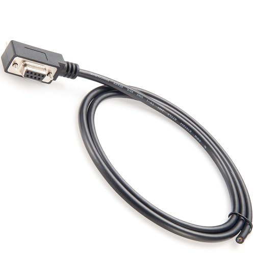 Plinkwirekb 9-poliges 9-poliges serielles D-Sub RS232 Kabel rechts / links gewinkelt 90 Grad Low Profile mit offenem Ende 105 cm (nach unten) von Plinkwirekb