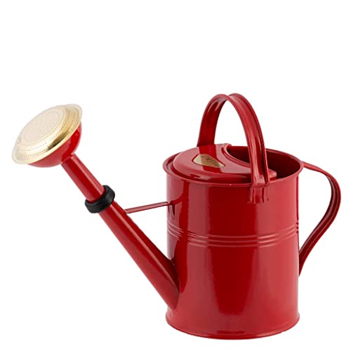 PLINT 5L Watering Can - Modern Style Watering Pot for Indoor and Outdoor House Plants - Coloured Galvanised Powder Coated Steel - Metal Design With Narrow Spout And High Handle - (Red) von Plint