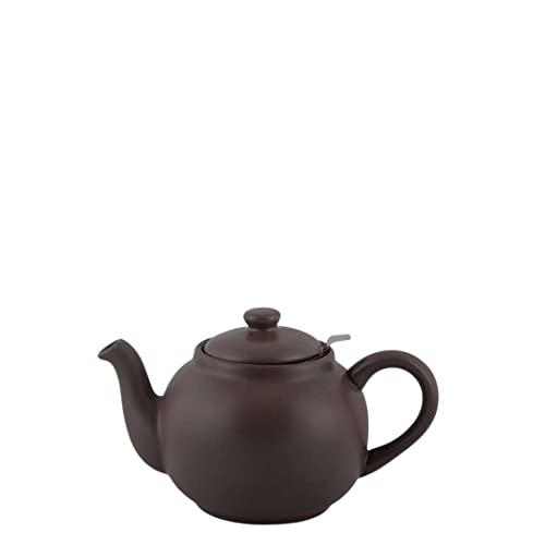 PLINT Simple & Stylish Ceramic Teapot, Globe Teapot with Stainless Steel Strainer, Ceramic Teapot for 3-5 Cups, 900ml Ceramic Teapot, Flowering Tea Pot, TeaPot for Blooming Tea, Modern Black von PLINT