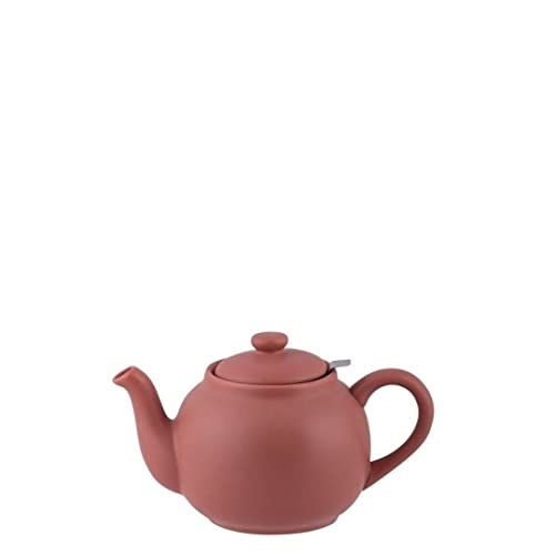 PLINT Simple & Stylish Ceramic Teapot, Globe Teapot with Stainless Steel Strainer, Ceramic Teapot for 3-5 Cups, 900ml Ceramic Teapot, Flowering Tea Pot, TeaPot for Blooming Tea, Terracotta Rose von Plint
