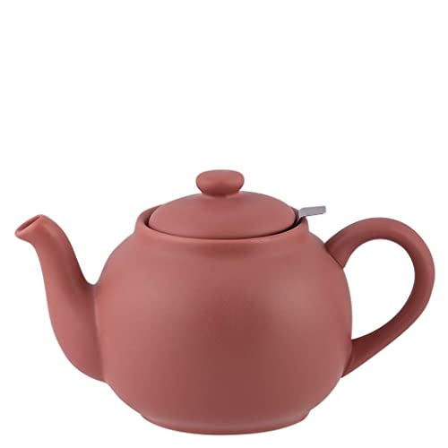 PLINT Simple & Stylish Ceramic Teapot, Globe Teapot with Stainless Steel Strainer, Ceramic Teapot for 6-8 Cups, 1500ml Ceramic Teapot, Flowering Tea Pot, TeaPot for Blooming Tea, Terrakotta Rose von Plint