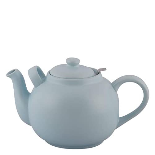 PLINT Simple & Stylish Ceramic Teapot, Globe Teapot with Stainless Steel Strainer, Ceramic Teapot for up to 10 Cups, 2500ml Ceramic Teapot, Flowering Tea Pot, TeaPot for Blooming Tea, Ice Color von PLINT