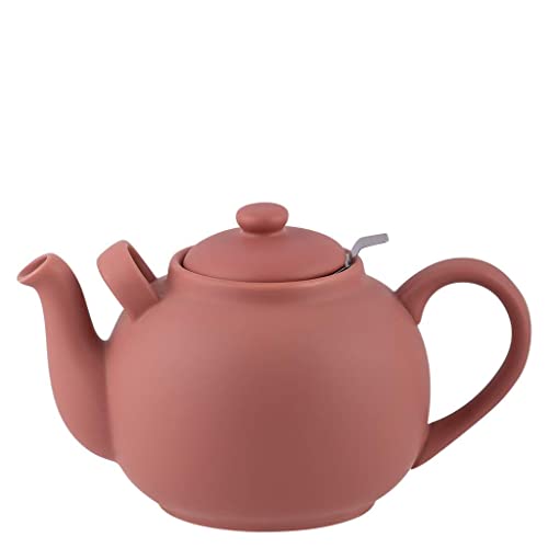 PLINT Simple & Stylish Ceramic Teapot, Globe Teapot with Stainless Steel Strainer, Ceramic Teapot for up to 10 Cups, 2500ml Ceramic Teapot, Flowering Tea Pot, TeaPot for Blooming Tea, Terrakotta Rose von PLINT