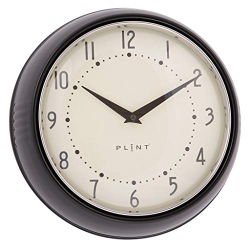 Plint Retro Wanduhr Uhr Küchenuhr Dänisches Design Wall Clock Black von Plint