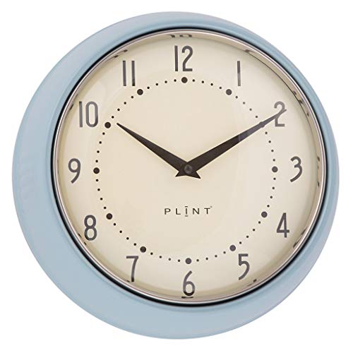Plint Retro Wanduhr Uhr Küchenuhr Dänisches Design Wall Clock Ice Blue Blau von Plint
