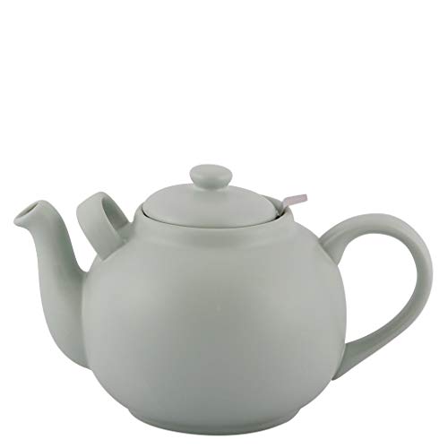Plint Teekanne, Stövchen - 2,5 Liter - Leaf, zartes grün - Steingut mit Edelstahl Sieb von Plint
