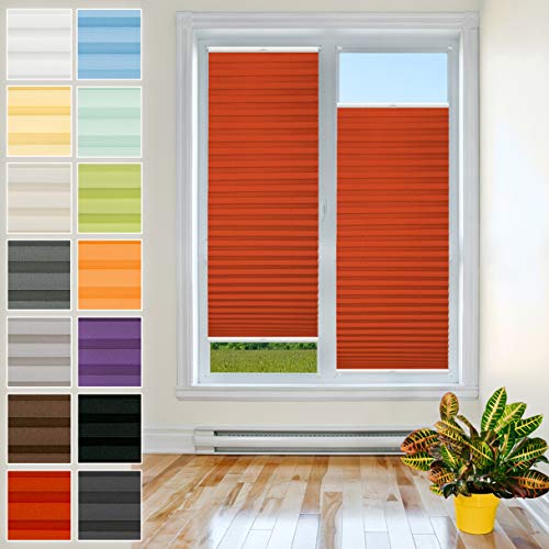 Plisart Premium Plissee Klemmfix Ohne Bohren, Rot 80x160cm, Sonnenschutz, Lichtdurchlässig, Easyfix Rollo Plissees für Fenster, Faltrollo, Jalousie zum Klemmen, Plisseerollo Plisart Premium Plissee Klemmfix Ohne Bohren, Rot 80x160cm, Sonnenschutz, Lichtdurchlässig, Easyfix Rollo Plissees für Fenster, Faltrollo, Jalousie zum Klemmen, Plisseerollo von Plisart
