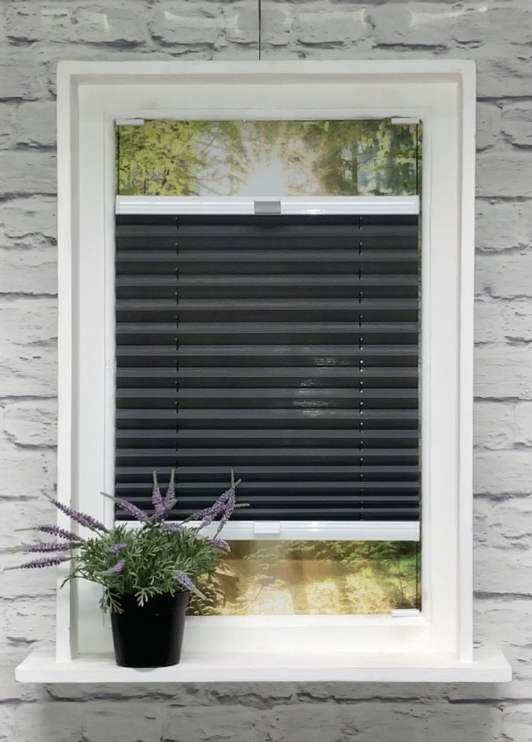 Plissee Miss Madagaskar Dunkelgrau Plissee Miss Madagaskar Dunkelgrau von Plissee-flix24.de