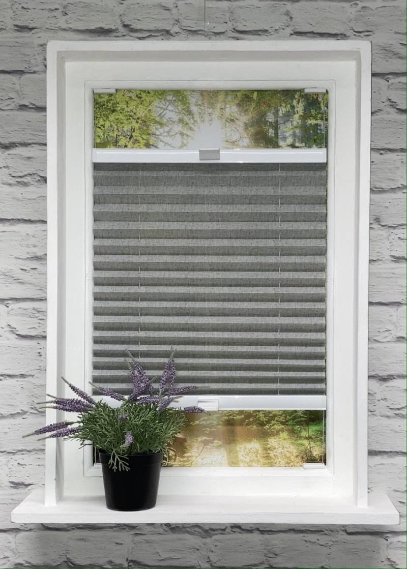 Plissee Sahara Perl Hellgrau Plissee Sahara Perl Hellgrau von Plissee-flix24.de