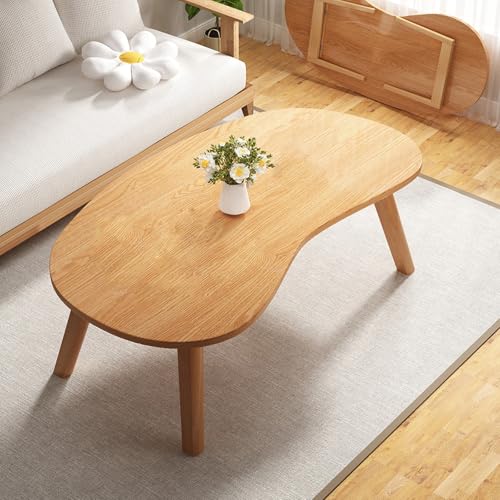 Hölzerne Cashew Nut geformt Foldable Japanisch Tatami Kaffeetabelle Minimalist Low Tee Tisch Moderne Side Schreibtisch für Wohnen Raum Speichern Raum Folding Essentisch. (Holz,80X50X45CM Hölzerne Cashew Nut geformt Foldable Japanisch Tatami Kaffeetabelle Minimalist Low Tee Tisch Moderne Side Schreibtisch für Wohnen Raum Speichern Raum Folding Essentisch. (Holz,80X50X45CM von Pllrbvshs