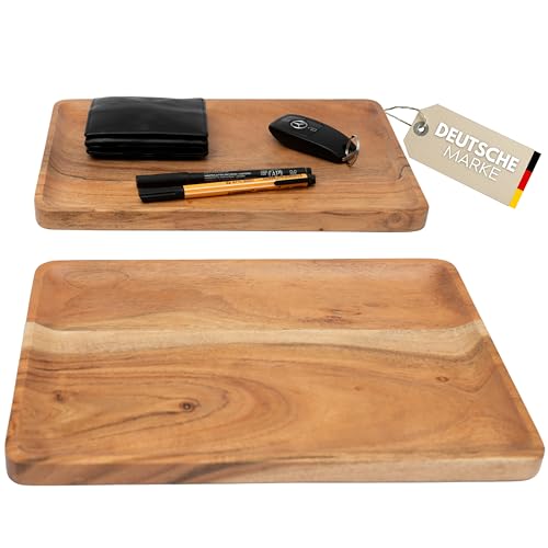 Plogis Holztablett Rechteckig aus Akazie - 2er Set aus 30 x 20 cm Deko Tablett Holz Groß/Dekotablett Holz Länglich/Holzbrett Deko Tablett Rechteckig Ablage Schreibtisch/Dekoschale Plogis Holztablett Rechteckig aus Akazie - 2er Set aus 30 x 20 cm Deko Tablett Holz Groß/Dekotablett Holz Länglich/Holzbrett Deko Tablett Rechteckig Ablage Schreibtisch/Dekoschale von Plogis
