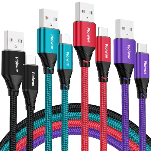 USB C Kabel 2M [4Stück] Ladekabel USB C Fast Charge Schnellladekabel Typ C Ladekabel für Samsung Galaxy S22 S21 S20 S10 S9 S8 Plus, Note 10 9 8 A71 A53 A33 etc von Ploiwue