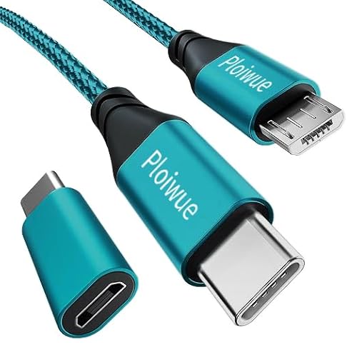 USB C Auf Micro USB Adapter 5M - Typ C Zu Micro Ladegerät Für Samsung Galaxy S20/S9/S9+/S10, Huawei, HTC, LG - Android Ladekabel von Plowaroe