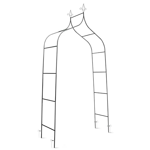 Plonos Rosenbogen Rankhilfe 265 cm Kletterpflanzen Rosenspalier 4 Erdanker Stahl Pulverbeschichtet Witterungsbeständig UV Beständig Dunkelgrün Plonos Rosenbogen Rankhilfe 265 cm Kletterpflanzen Rosenspalier 4 Erdanker Stahl Pulverbeschichtet Witterungsbeständig UV Beständig Dunkelgrün von Plonos