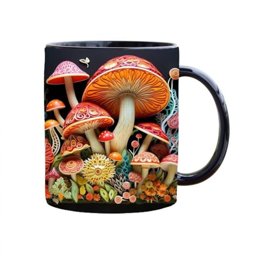 Plookyoe 3D Magic Mushrooms Mug Ceramic Fun Space Design Mugs Offices Multi-Purpose Drink Cup for Home Office Dorm B Plookyoe 3D Magic Mushrooms Mug Ceramic Fun Space Design Mugs Offices Multi-Purpose Drink Cup for Home Office Dorm B von Plookyoe