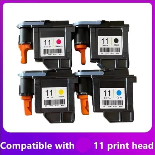 PlosFeng Druckkopf Remanufactured for 11 Druckkopf Designjet 70 100 110 500 510 500PS C4810A C4811A C4812A C4813A(11 printhead One Set) von PlosFeng