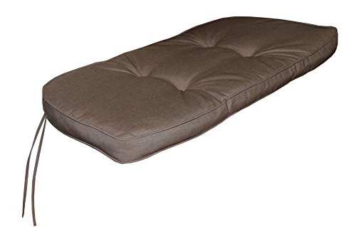 Ploß Premium-Sitzkissen New Orleans in Cappuccino, Bankauflage halbrund, Garten-Bankpolster gesteppt, Garten-Bankkissen 110 x 50 x 4 cm, Bank-Sitzauflage mit Teflonbeschichtung von Ploß Outdoor furniture