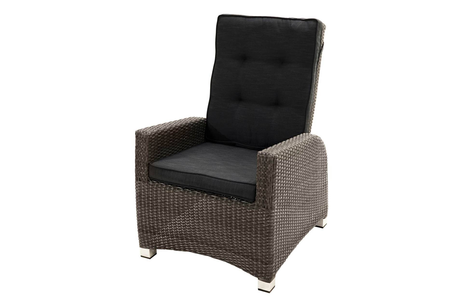 Ploß Rocking Comfort Dining / Lounge Sessel, grau/braun-meliert, Polyrattan, verstellbar von Ploß
