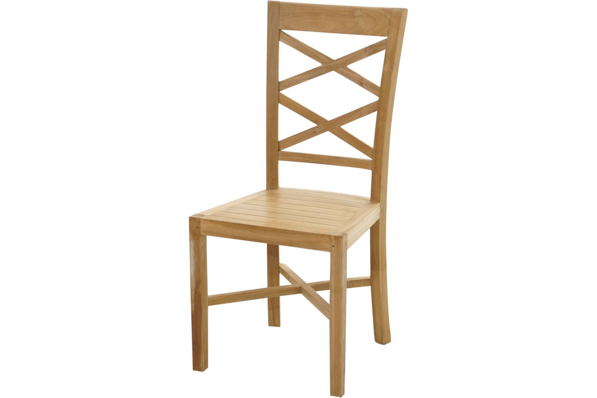 Ploß Bristol Stuhl, Natur, Premium-Teak, 48x46x103 cm, SVLK-zertifiziert von Ploß