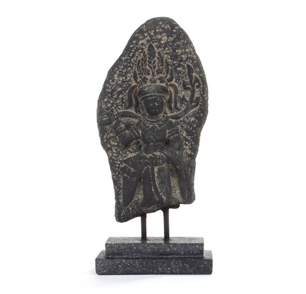 Ploß Buddhafigur, STEIN FIGUR THAI BUDDHA AUF SOCKEL 35 CM von Ploß