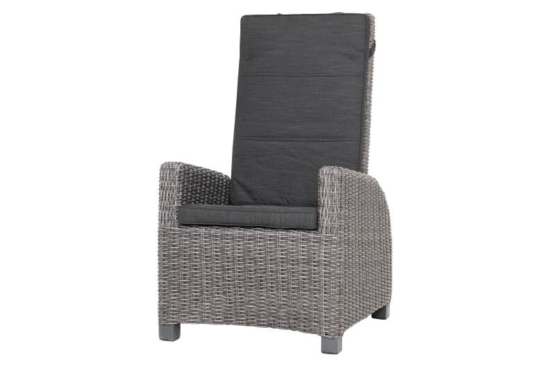 Ploß Exklusivmodell  Rocking Comfort Loungesessel, grau-braun-meliert, Alu/Polyrattan, 68x70x112 cm, verstellbare Rückenlehne, inkl. Auflagen von Ploß