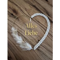 Makramee Herzring | Mit Personalisierter Acrylscheibe | Türkranz Wandbehang Hochzeitsdeko Geschenkidee Makramee Herzring | Mit Personalisierter Acrylscheibe | Türkranz Wandbehang Hochzeitsdeko Geschenkidee von PlotandKnotShop