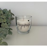 Kerze Im Glas | Kleines Mitbringsel Herzensmensch Duftneutal Geschenkkerze Geschenk Freundin Muttertagsgeschenk von Plottanna