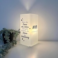 Trauergeschenk | Gedenklicht Personalisiert Personalisierte Trauerlampe Erinnerungslicht Mit Namen Wenn Die Sonne Des Lebens Untergeht von Plottanna