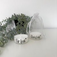 xxl Teelicht | Kerzengeschenk Mit Botschaft Kleine Geschenke Mitbringsel Glückslicht Aufmerksamkeit von Plottanna