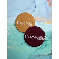 Untersetzer | Papa Mama Mit Und Ohne Name Personalisiert Individuell von PlottdesignByNancy