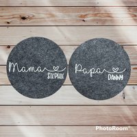 Untersetzer | Papa Mama Mit Und Ohne Name Personalisiert Individuell Untersetzer | Papa Mama Mit Und Ohne Name Personalisiert Individuell von PlottdesignByNancy