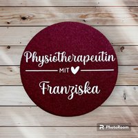 Untersetzer | Physiotherapeutin Mit Herz Physiotherapeut Name Personalisiert Und Individuell von PlottdesignByNancy
