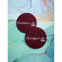 Untersetzer | Uroma Uropa Mit Und Ohne Name Personalisiert Individuell von PlottdesignByNancy
