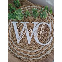 Gäste Wc Schild| 3D Schriftzug von PlotterLieDesign