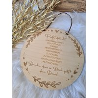 Holzschild Mit Gravur Patentante| Geburtstag| Paten von PlotterLieDesign