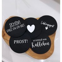 Name - Filz Getränke Glasuntersetzer Personalisiert Platzkarten Geschenke Unter 5 Euro Wichtelgeschenk Weihnachten Nikolaus Name - Filz Getränke Glasuntersetzer Personalisiert Platzkarten Geschenke Unter 5 Euro Wichtelgeschenk Weihnachten Nikolaus von PlotterLiebeHandmade