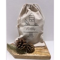 Nikolaussack - Weihnachtssack Jutesack Weihnachten Nikolaus Geschenkidee Personalisiert Geschenkverpackung Name Beutel Nikolaussack - Weihnachtssack Jutesack Weihnachten Nikolaus Geschenkidee Personalisiert Geschenkverpackung Name Beutel von PlotterLiebeHandmade