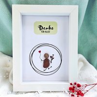 Personalisierbares Handgemachtes Steinbild " Danke Für Alles Geschenkidee Dankeschön Geschenk Sagen Mit Herz Dankeschöngeschenk von PlotterLoves