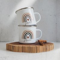 Emaille Tasse | Geschenk Personalisiert von PlotterLust