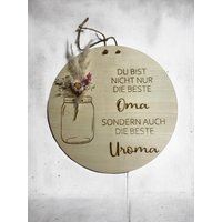 Holzschild | Oma Muttertag Türschild Geschenk Uroma von PlotterLust