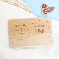 Baby Geschenk Geburt Frühstücksbrettchen Kinder - Frühstücksbrett Personalisiert, Taufe Geburtstag, Brettchen Bär Taufgeschenk Baby Geschenk Geburt Frühstücksbrettchen Kinder - Frühstücksbrett Personalisiert, Taufe Geburtstag, Brettchen Bär Taufgeschenk von PlotterOtter