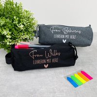 Geschenk Lehrerin Federmäppchen, Abschiedsgeschenk Mit Herz, Lehrerkram Mäppchen, Grundschule Abschied Lehrer, Schlampermäppchen von PlotterOtter