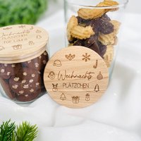 Vorratsglas Weihnachten Mitbringsel, Keksdose Personalisiert, Geldgeschenk Weihnachtsgeschenk Kleinigkeit, Plätzchendose Glas Mit Deckel von PlotterOtter